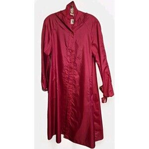 Totes Coat Bright Hot Pink Women Lightweight Rain Trench Style Size 10P